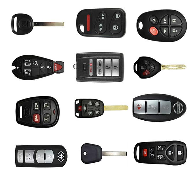 image of transponder head keys,key fobs, and remotes